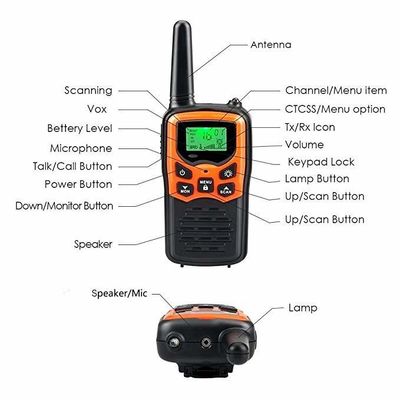 400~470mhz 手持ちのPMR 446 ウォーキー・トーク 懐中電灯付き 接続状態