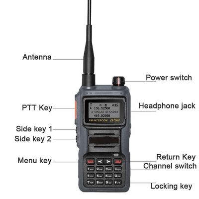 199 チャンネル 保存 UHF/VHF ハンドヘルド ウォークスピーカー デジタル インターコン オリジナル Uhf Vhf