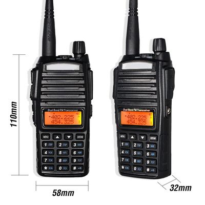8W UV-82 Talkie BF ダブルバンド ウォーキー・トッキー VHF通信用のブラック・ハンドヘルド・ラジオ