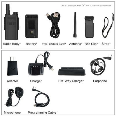 ハンドヘルド・ターミナル・スタイル 5W インターコム通信用のダブルバンド UHF ハム・ウォーキー・トーク