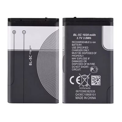 BL-5C リチウムイオン充電電池 ノキア1100 1600 E60 N70 ストックあり,手頃な価格