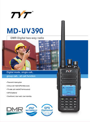 TYT MD-UV390 IP67 防水 DMR TDMA ダブルバンド ウォーキー・トーク デジタルモバイルラジオ