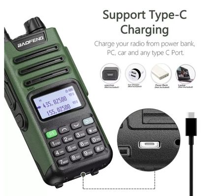 バオフェン UV-9R Pro T57 10W ハンドヘルド ウォーキー・トーク 3.7V トランシーバー 2800mAh バッテリー