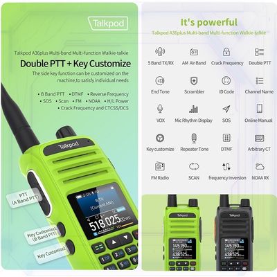 カラーディスプレイ マルチ機能 A36プラス トランシーバー 大人向け 長距離受信