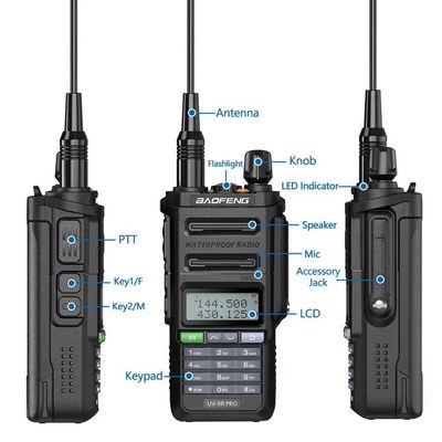 GMRS ウォーキー・トークタイプ バオフェン UV-9R PRO 防水 IP68 長距離 UHF/VHF ハム・ラジオ