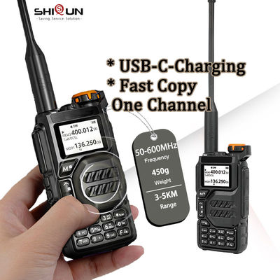 5W Quansheng UV-K5 ウォーキー・トーキー 双方向ラジオ USB-C 充電器 VHF UHF 周波数タイプ