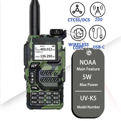 5W Quansheng UV-K5 ウォーキー・トーキー 双方向ラジオ USB-C 充電器 VHF UHF 周波数タイプ