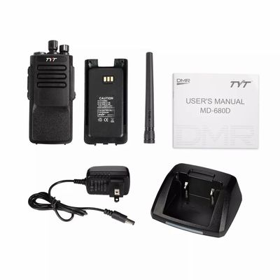 手持ち黒TYT MD-680D IP67 防水 10W DMR プロフェッショナル VHF/UHF ウォーキー・トーク