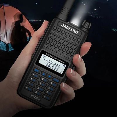 130 x 58 x 35mm 黒 バオフェン Bf-UV2プラス IP68 LED懐中電灯 UV ダブルバンドウォーキー・トーク