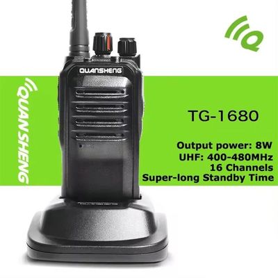 Quansheng Tg-1680 PC プログラム可能な電源調整ウォーキー・トッキー製品 295g 体重