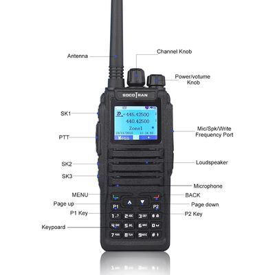 バオフェン DMR DM-1701 128 ストレージチャンネル 136-174MHz 400-470MHz 二方向ラジオ ハンドヘルド