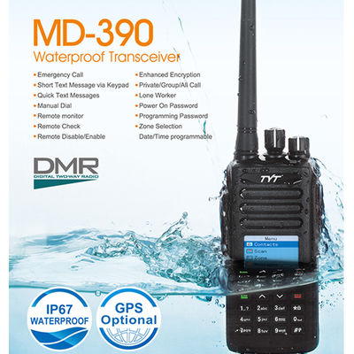 131*61*36mm TYT MD-UV390 DMR デジタルウォーキー・トーキー IP67 防水VHF/UHFトランシーバー