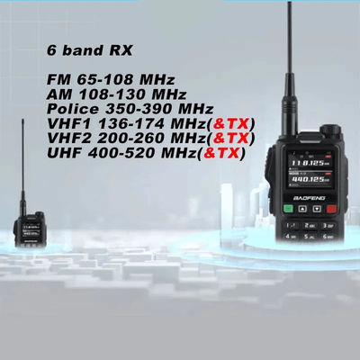 133*62*32mm 黒色ウォーキー・トーキー Hm-618 省エネモード 幅広く/狭いバンド GPS/Glonass