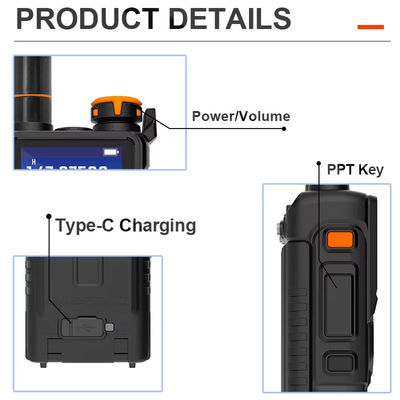 バオフェンK5+10W 双帯VHFUHFラジオ 屋外長距離用ウォーキー・トーク