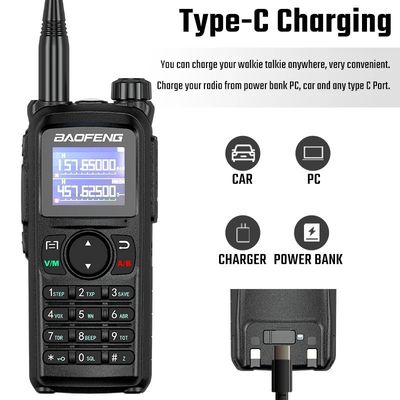 1~10KM トークレンジ バオフェン UV-28L 10W トライバンドインターコン USB-C 充電 ポータブルCBラジオ