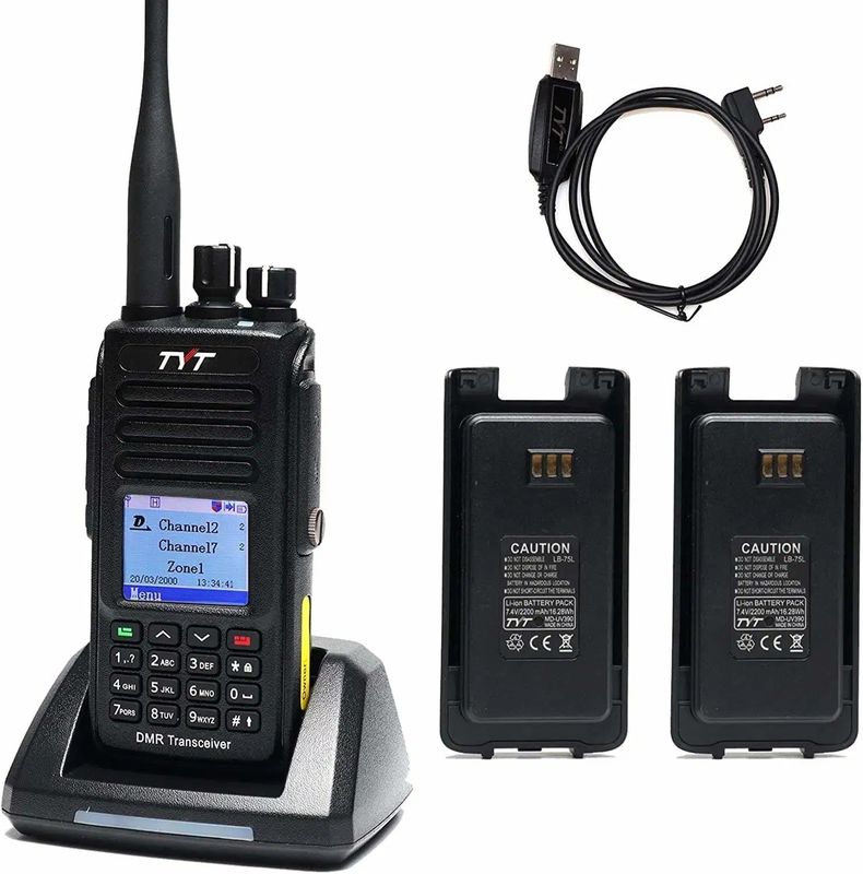 ハム・ウォーキー・トーク・ティット MD-UV390 双帯 VHF UHF Dmr ラジオ 防水 防塵 IP67 201g
